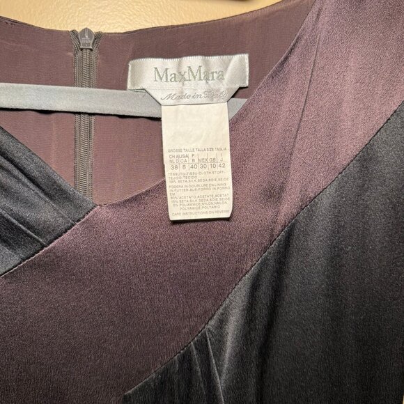 MAXMARA Brown & Black Dress - Size 8 - Picture 7 of 8